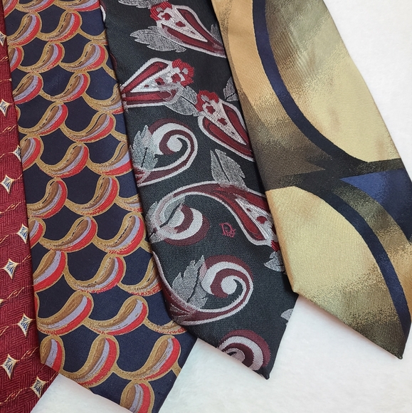 VTG 6pc Men's Silk Tie Bundle - Dior & Bill Blass - Picture 3 of 6